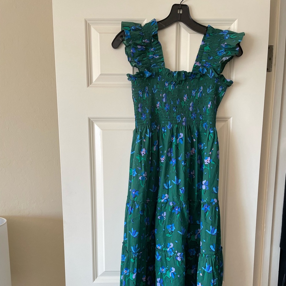 Hill House Home Ellie Nap Dress - Emerald Green Space XS